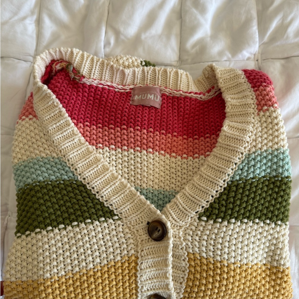 Women's Striped Knit Sweater - Multicolor